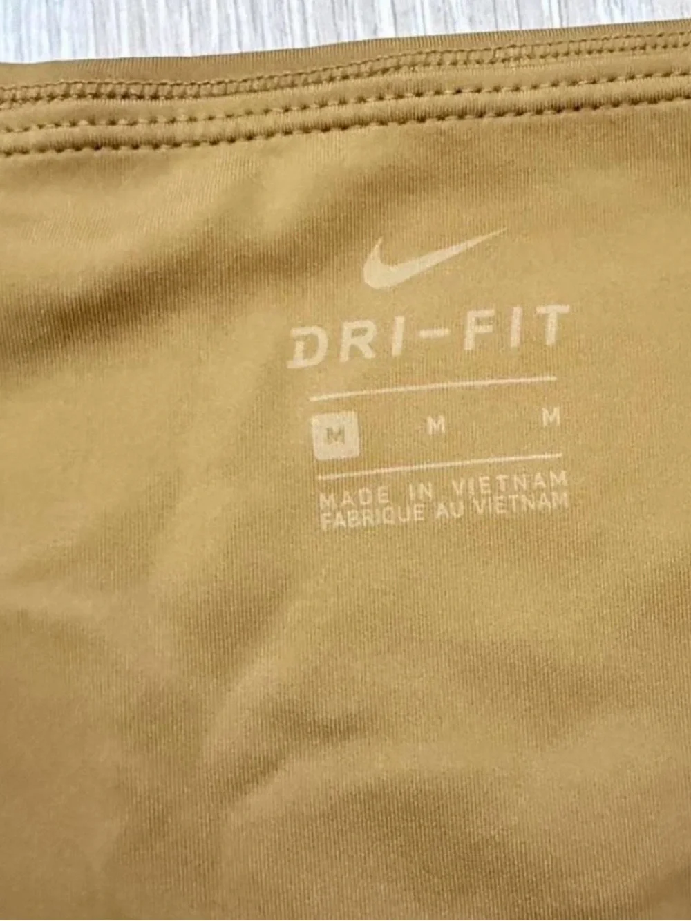 Nike Olive Green Kids Leggings with Neon Yellow Swoosh Stack